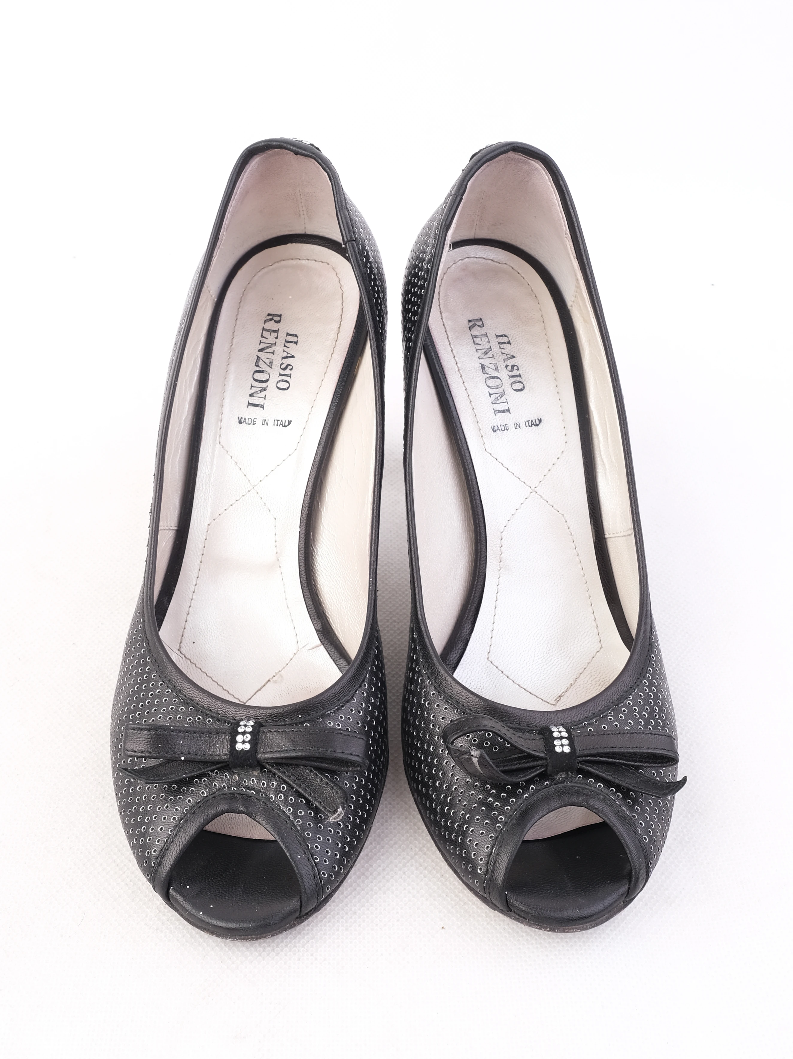 Renzoni Black Leather Pumps — 3