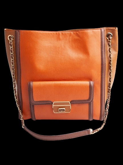 Moschino Orange Leather Everyday Bag — 1