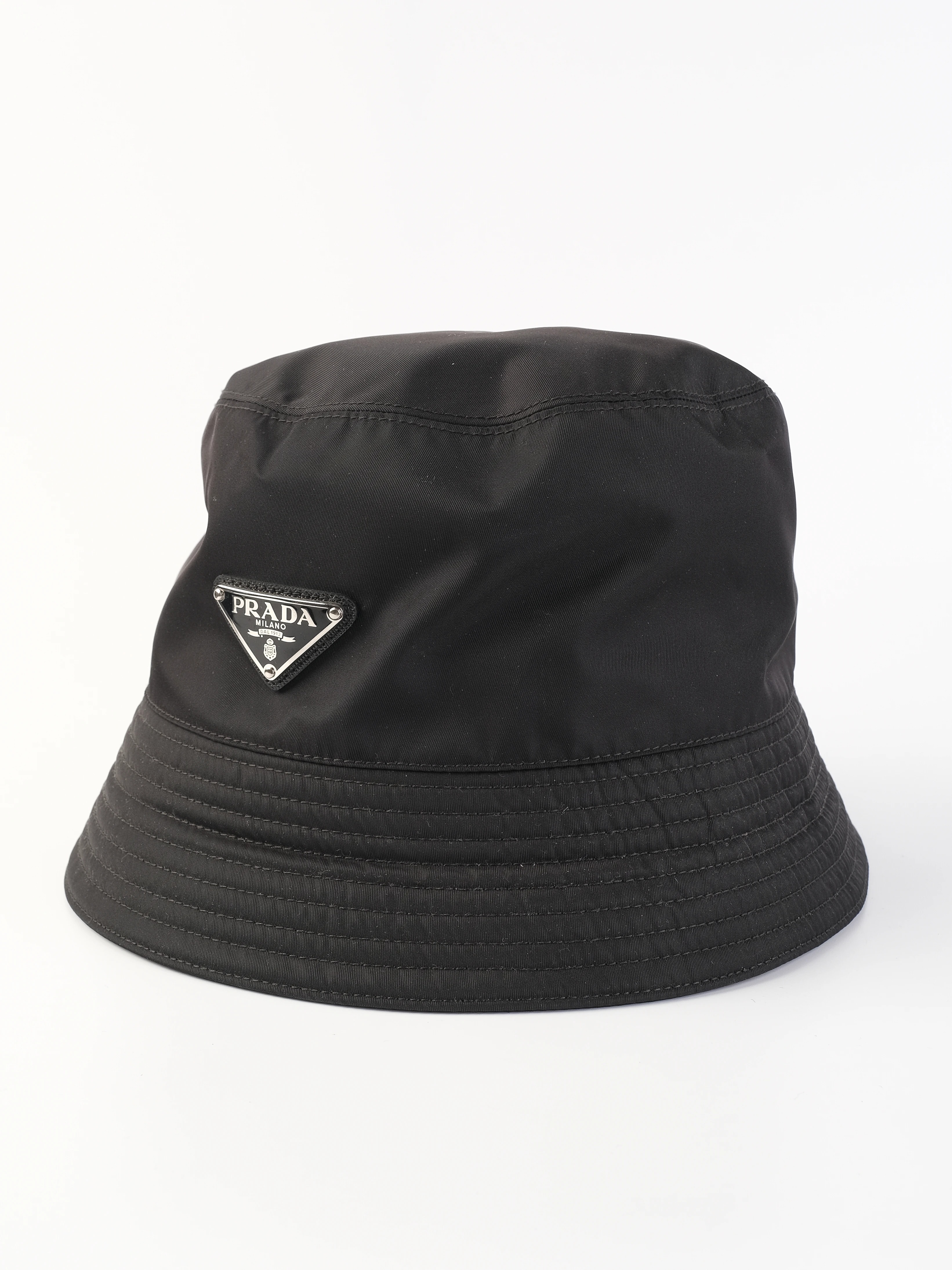Prada Black Nylon Bucket Hat — 2