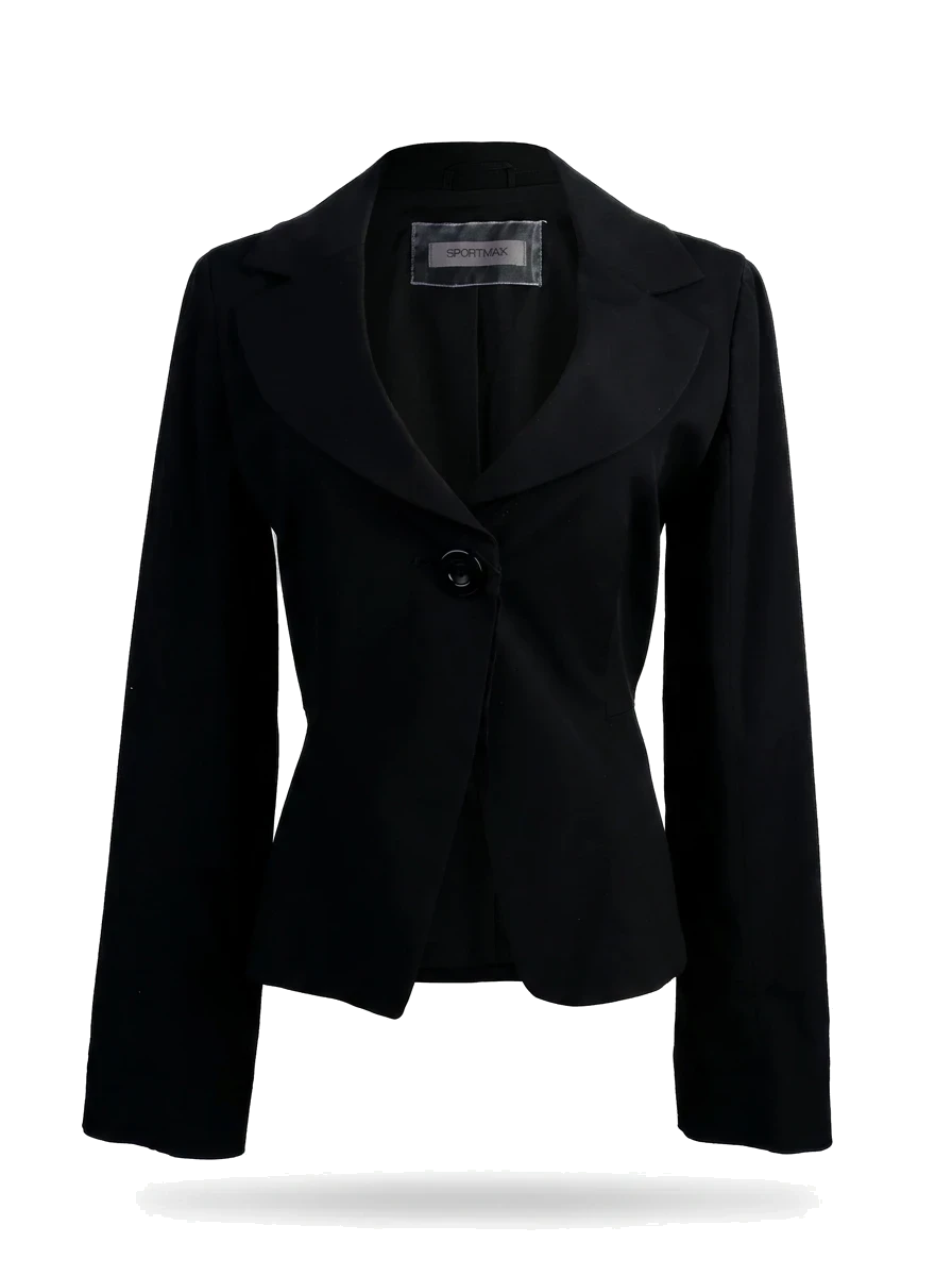 Sportmax Black Viscose Blazer — 1