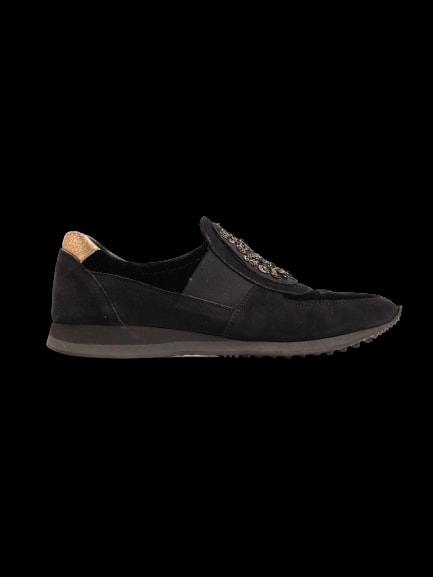 Car Shoe Black Leather Sneakers — 1