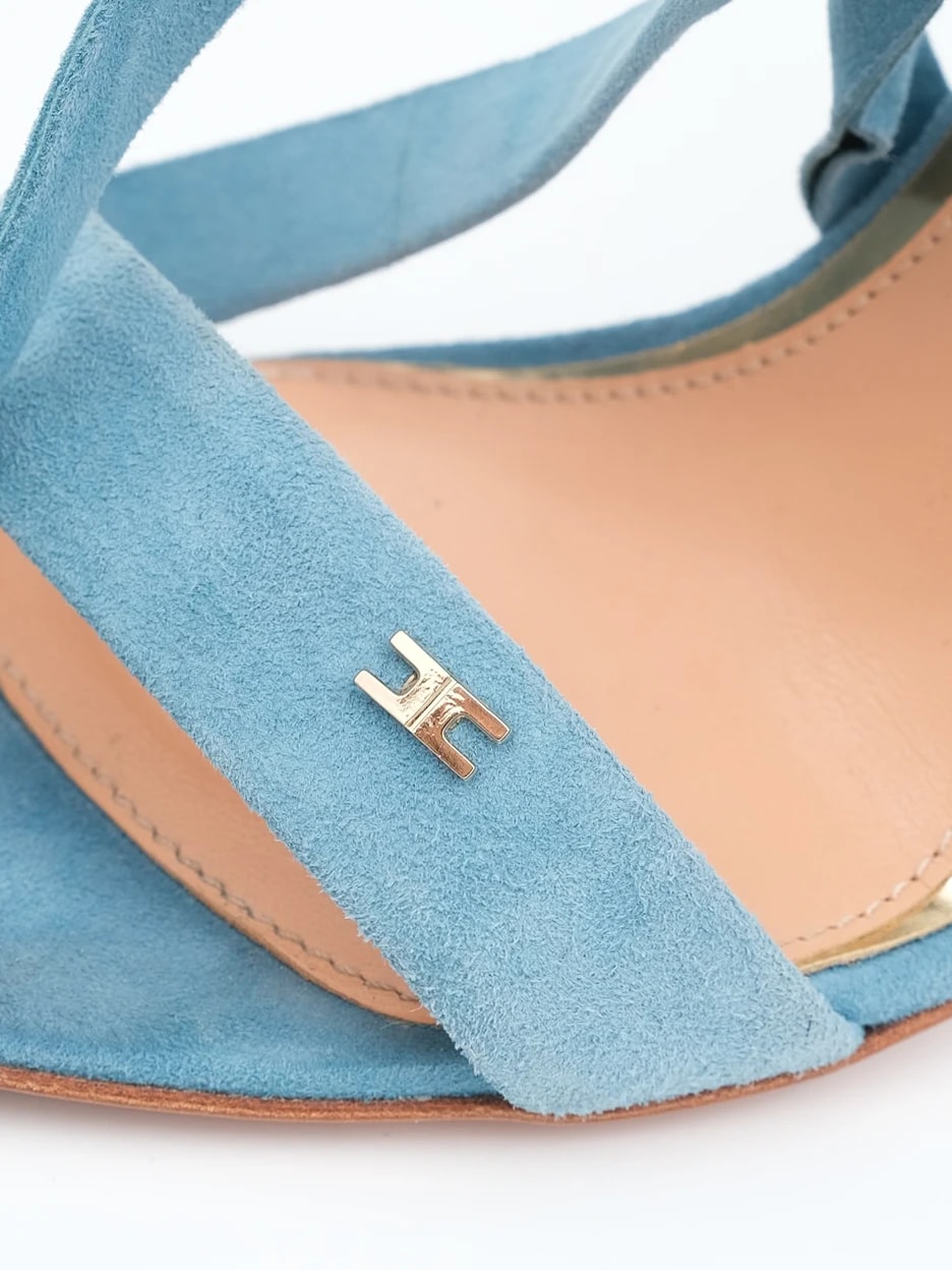 Elisabetta Franchi Blue Genuine suede Sandals — 2