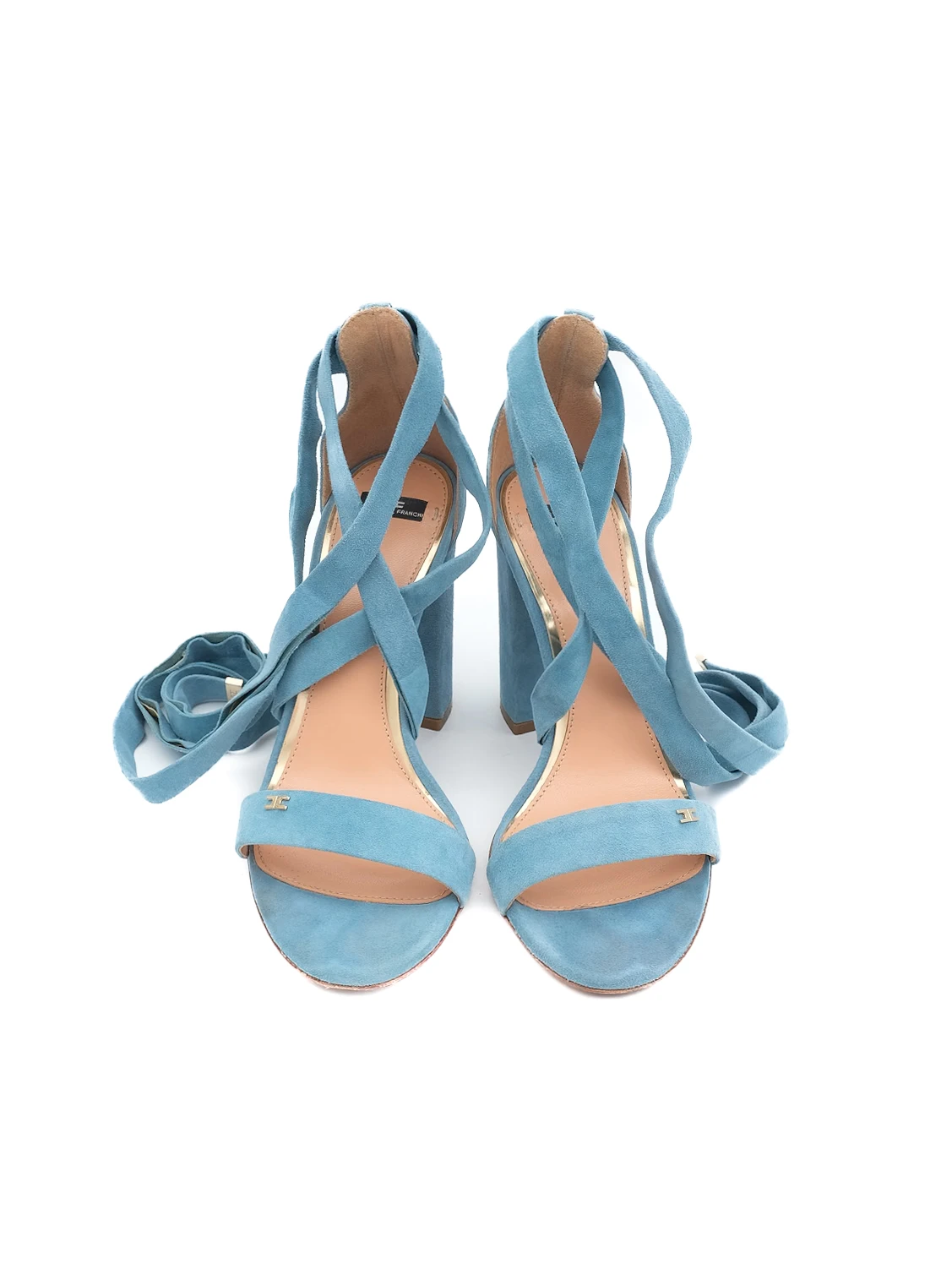 Elisabetta Franchi Blue Genuine suede Sandals — 3