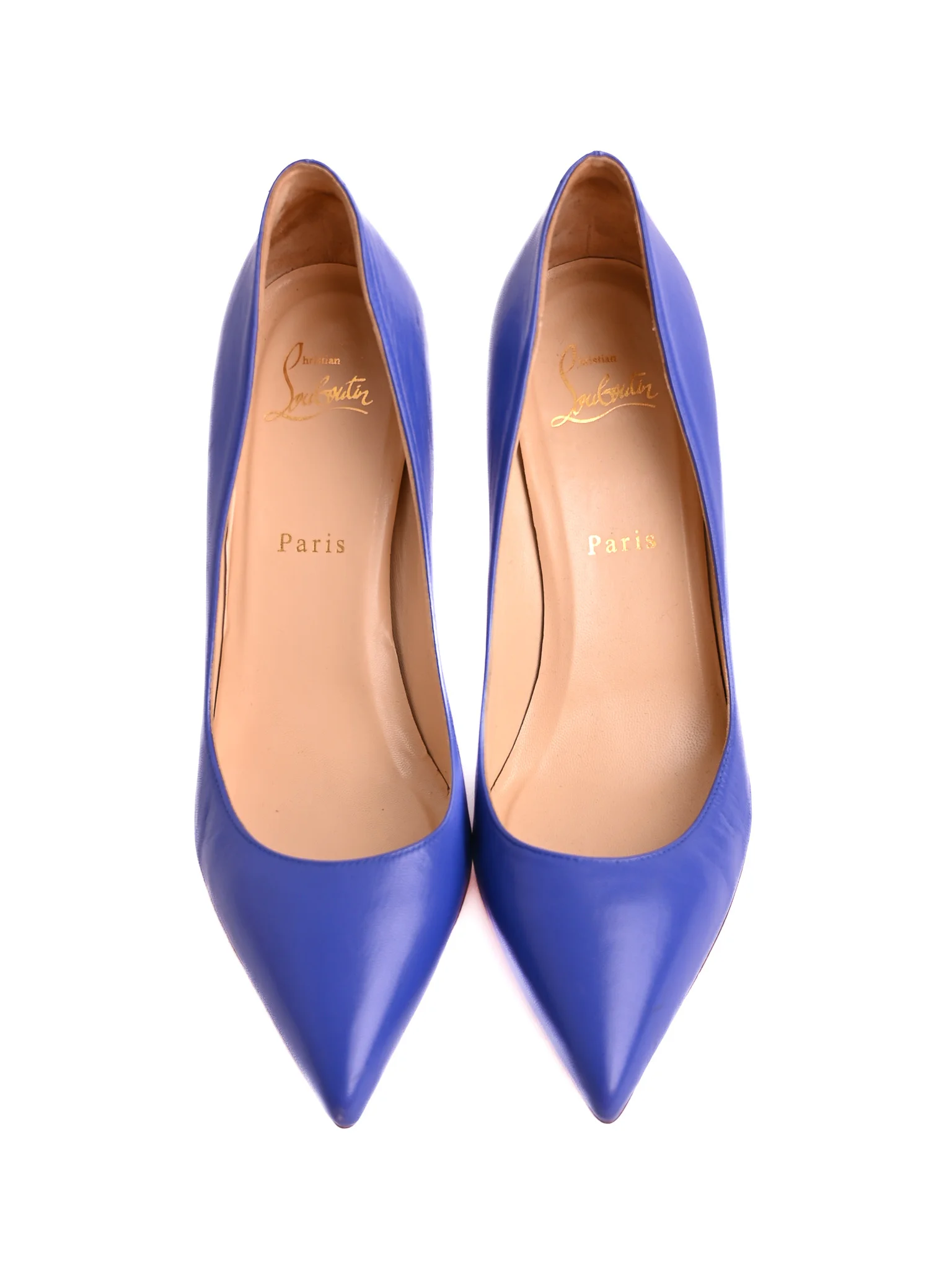 Christian Louboutin Purple Leather High Heel Pumps — 2