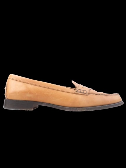 Tod's Orange Leather Moccasins — 1