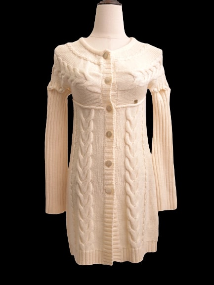 Miss Blumarine White Wool Cardigan — 1
