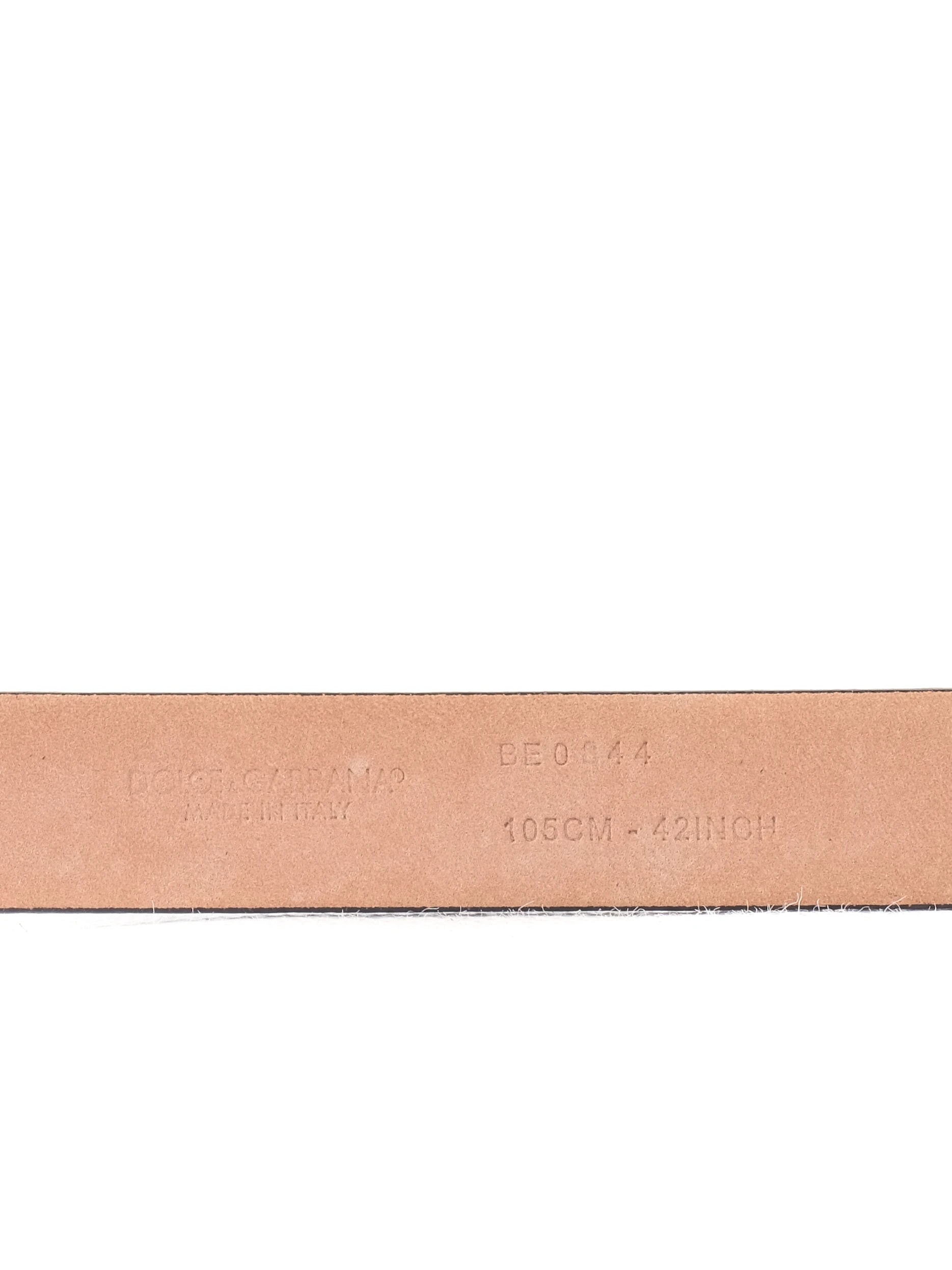 Dolce Gabbana Green Leather Belt — 2