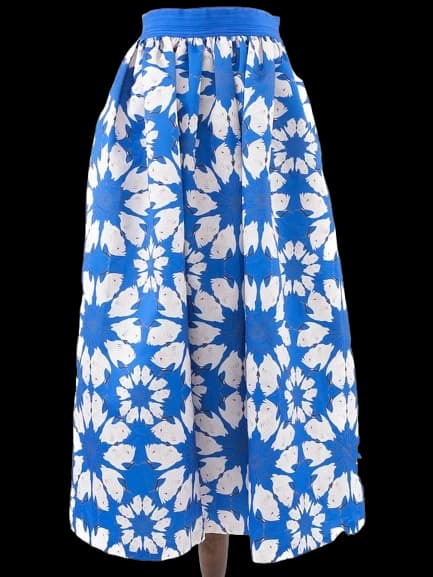 Alice+Olivia Blue Polyester Full Skirt — photo 1