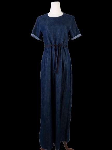 Max Mara Blue Cotton Maxi Dress — 1