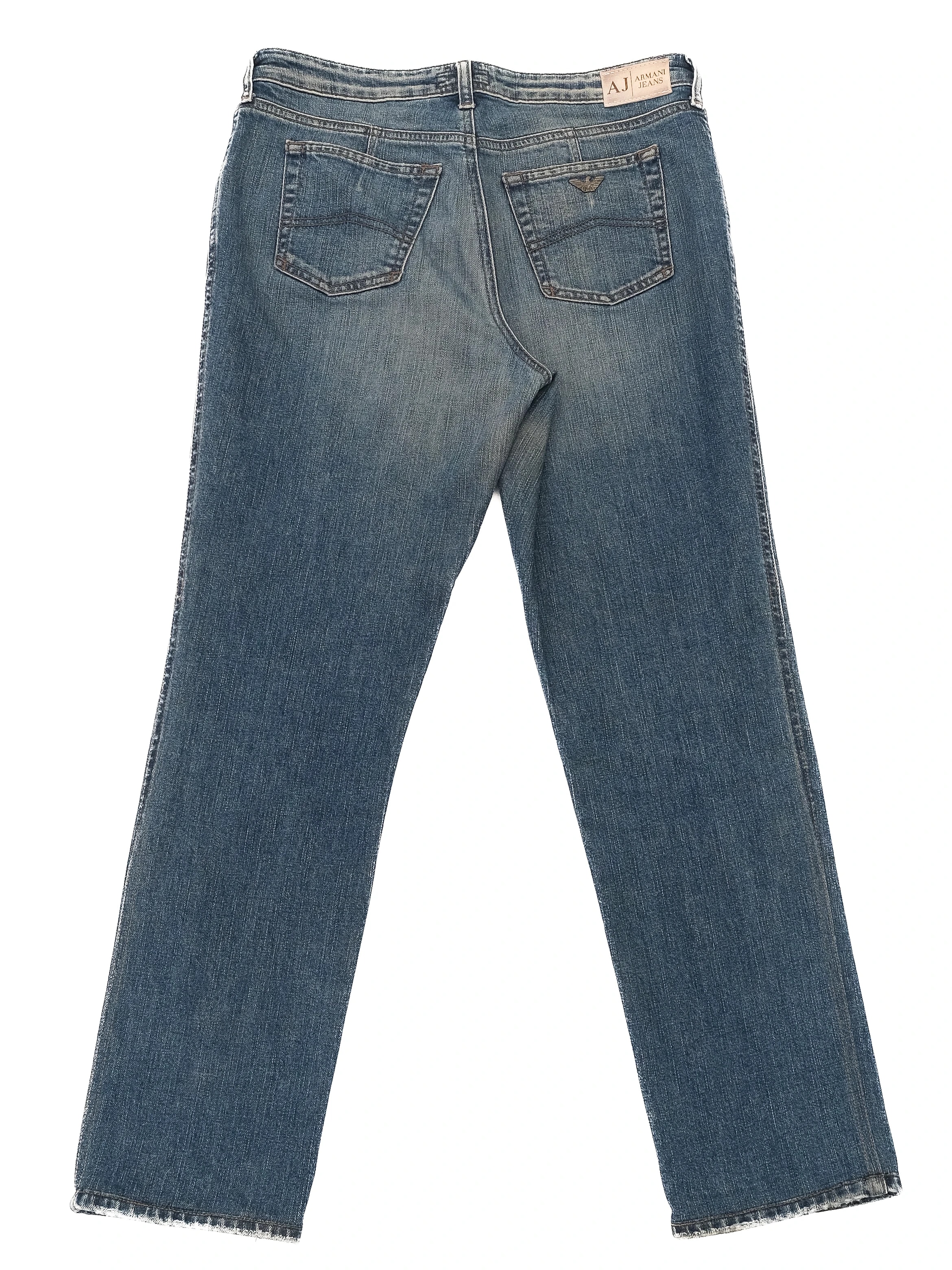 Armani Jeans Blue Cotton Tapered Jeans — 3