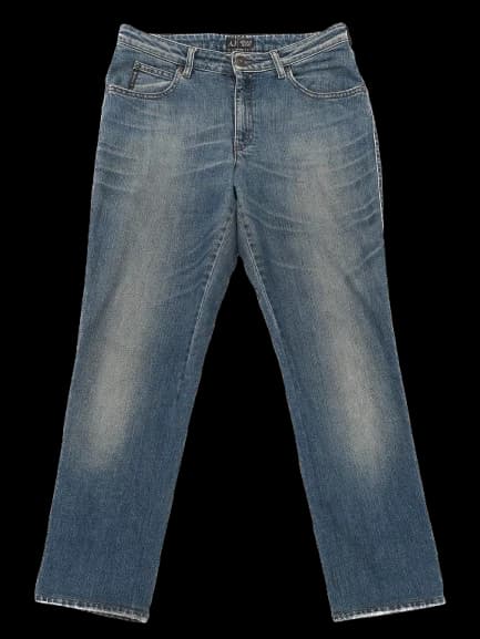 Armani Jeans Blue Cotton Tapered Jeans