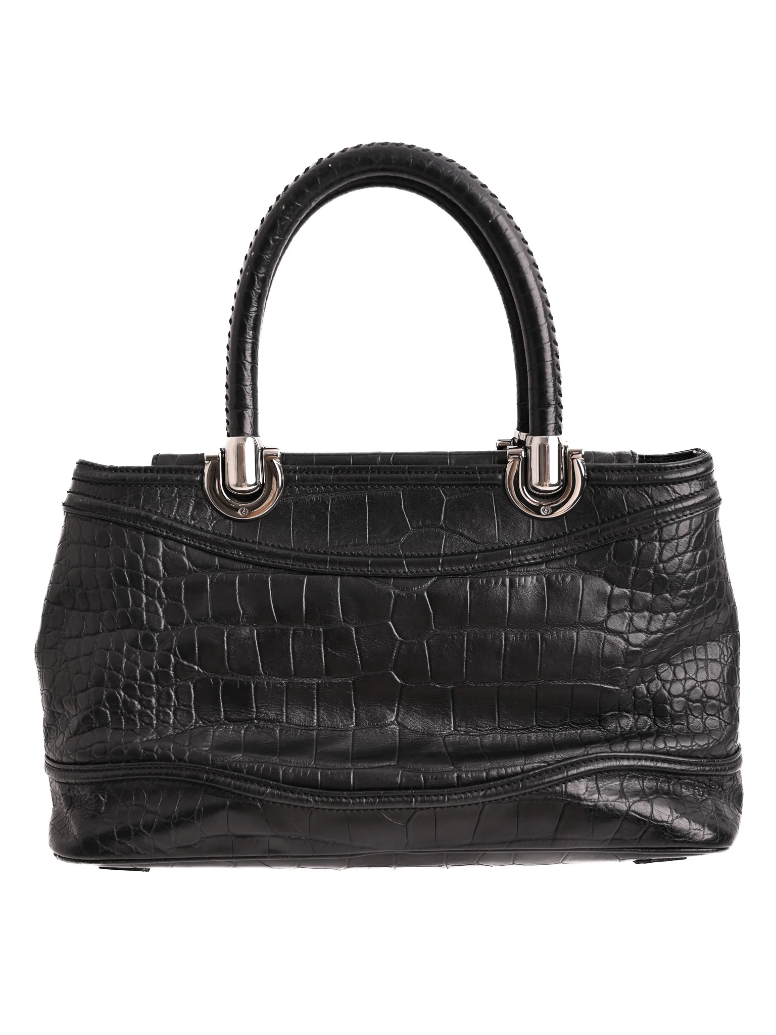 Giorgio Armani Black Leather Everyday Bag — 3