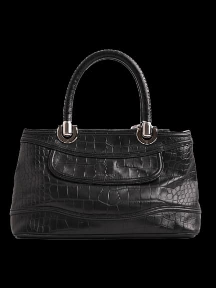 Giorgio Armani Black Leather Everyday Bag