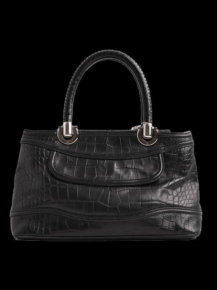 Giorgio Armani Black Leather Everyday Bag — 1