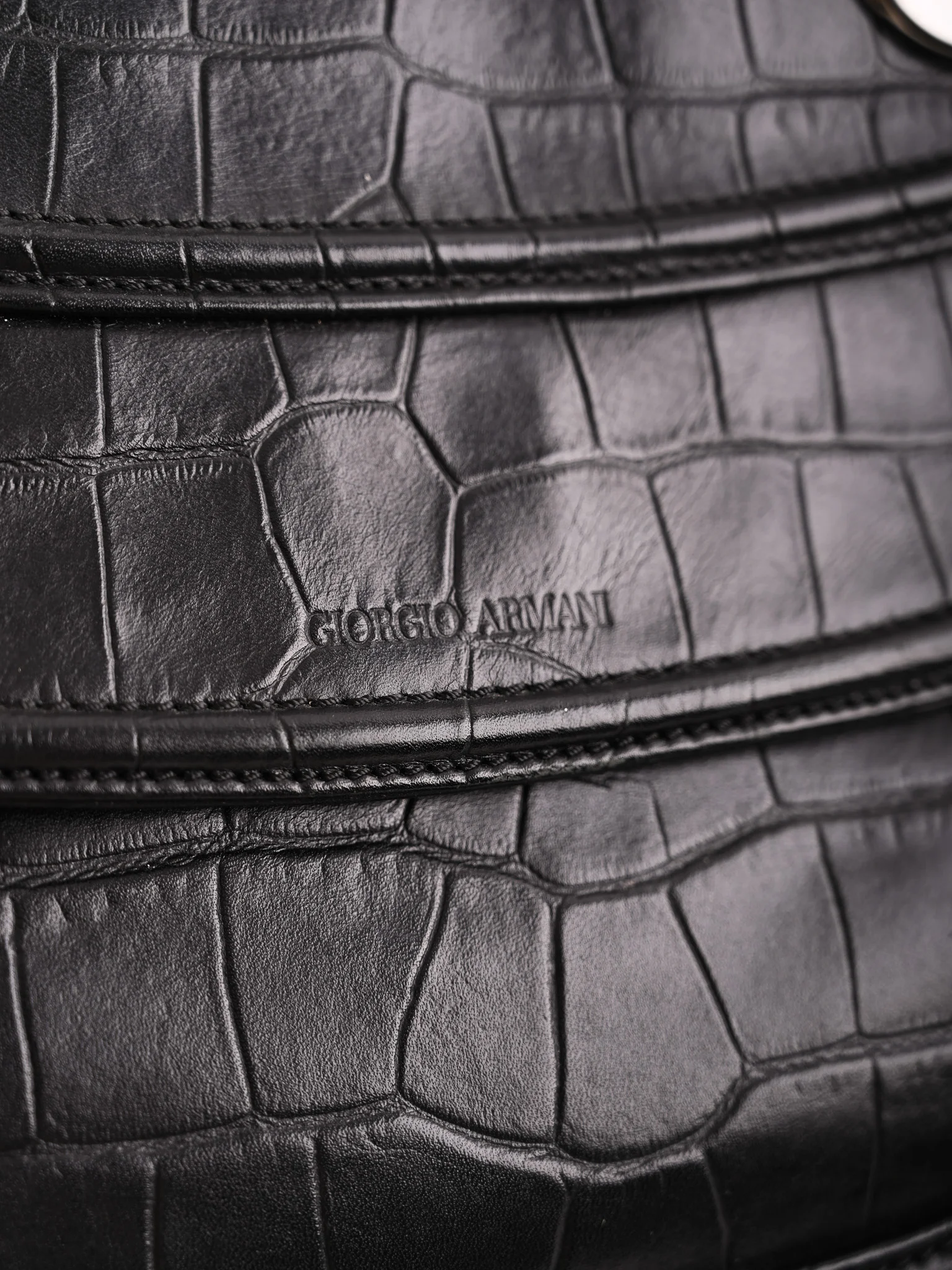 Giorgio Armani Black Leather Everyday Bag — 3