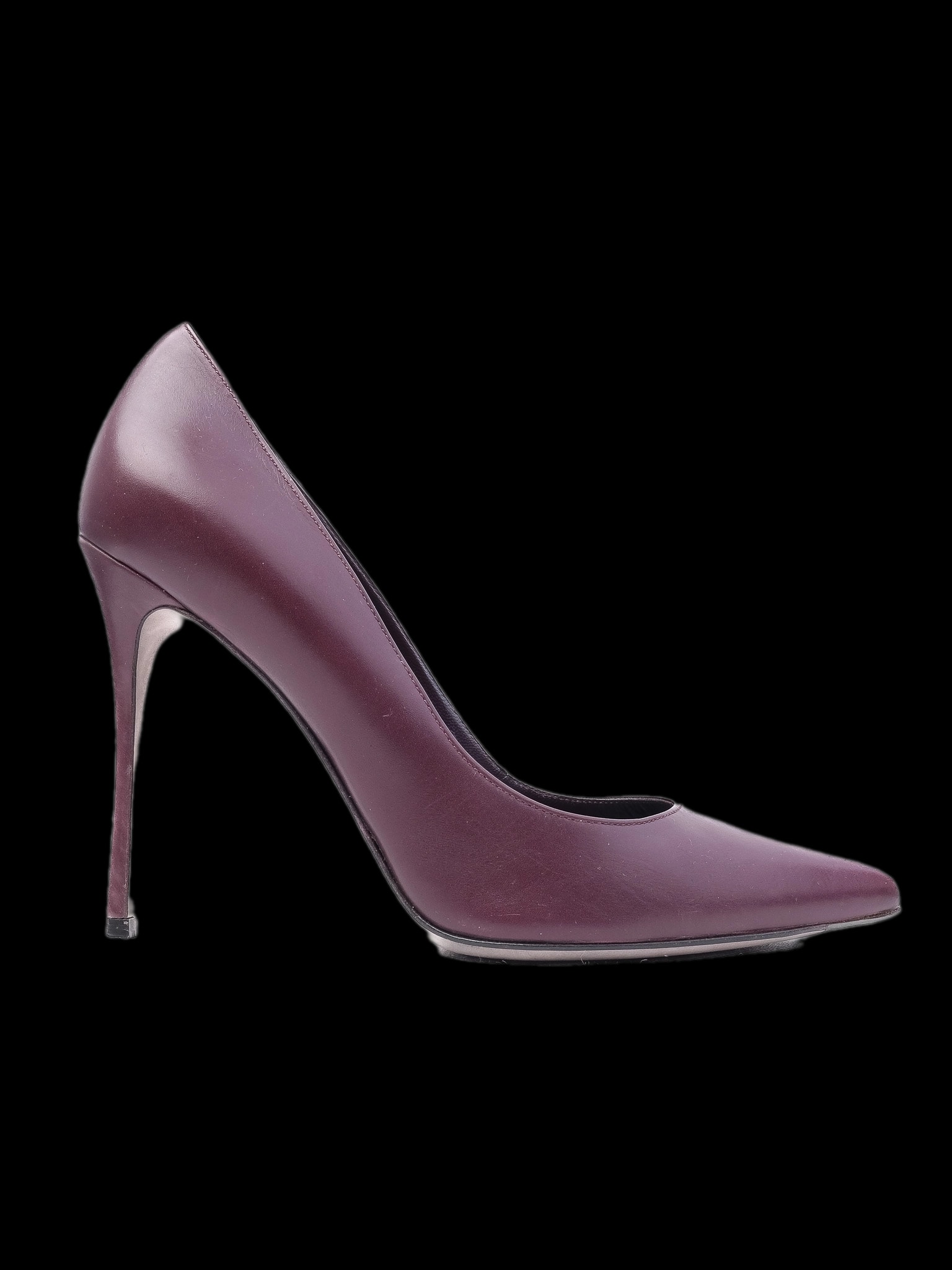 Sergio Rossi Purple Leather High Heel Pumps — 1