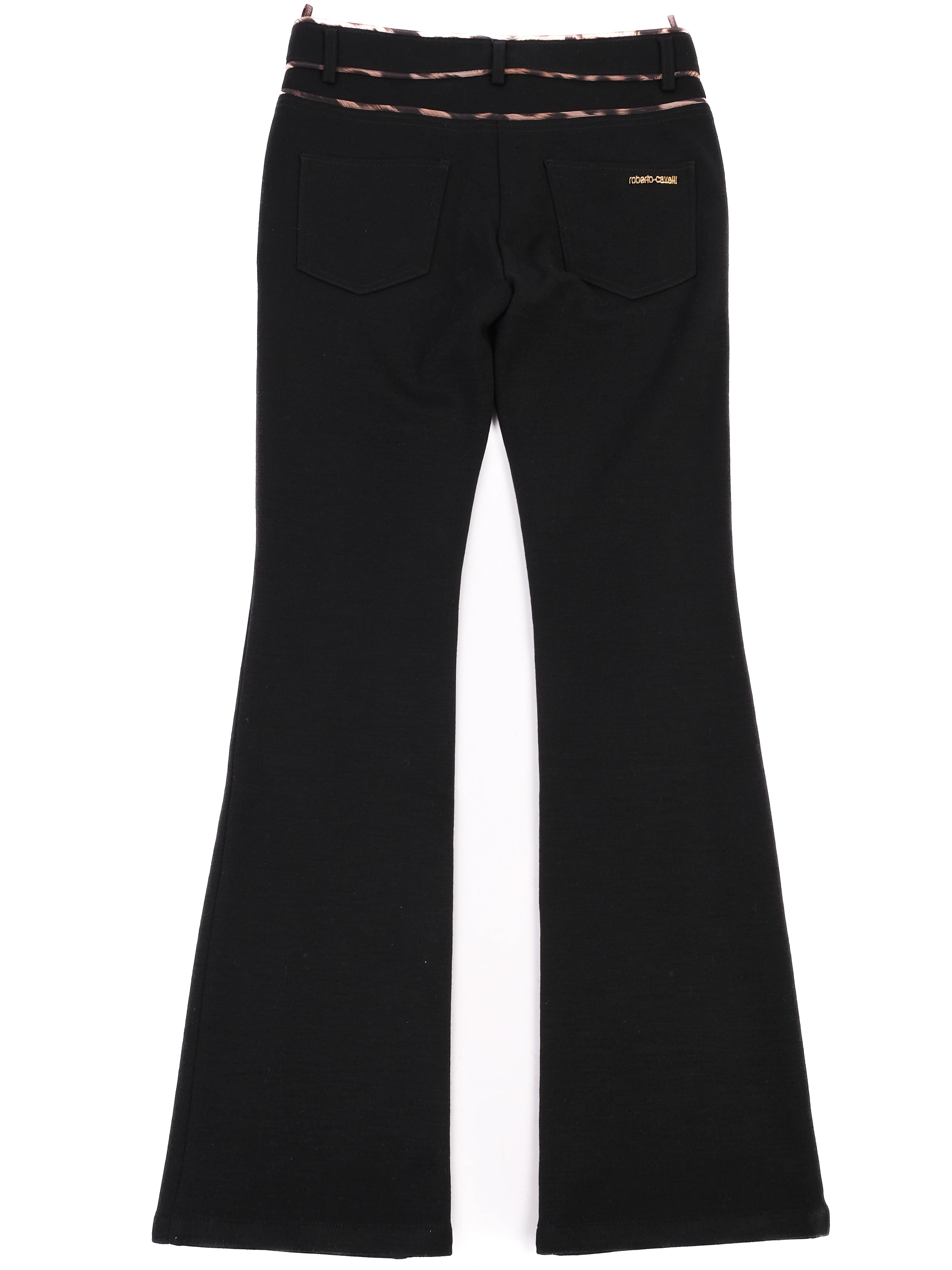 Roberto Cavalli Black Wool Trousers — 3