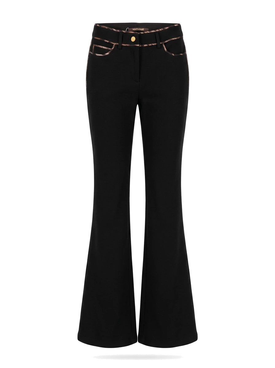 Roberto Cavalli Black Wool Trousers — 1