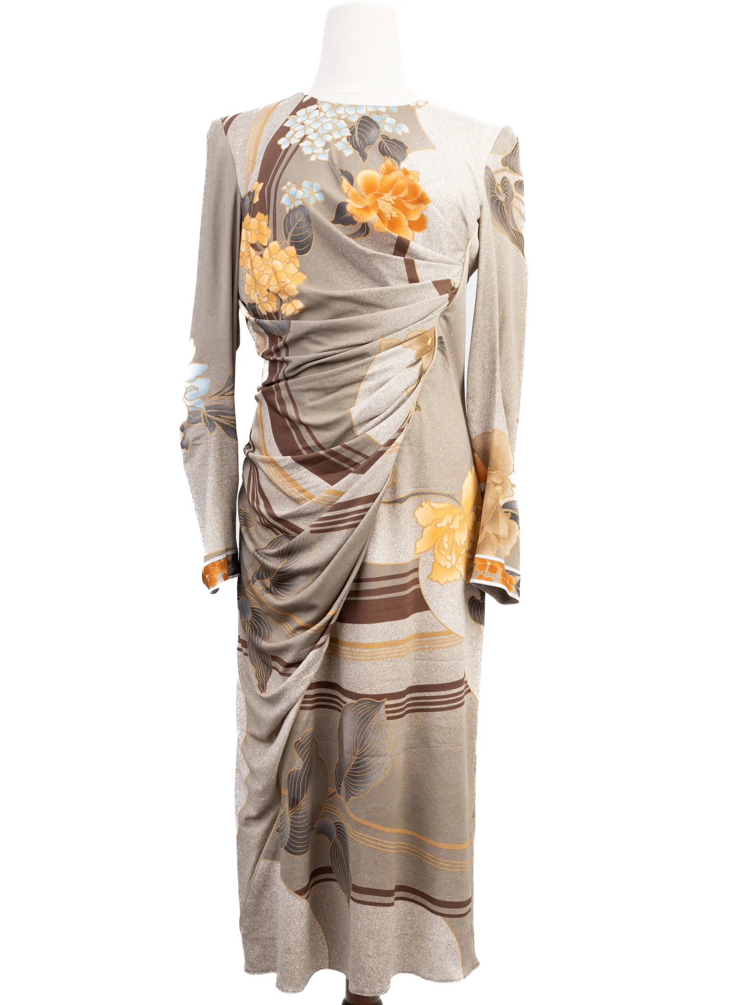 Leonard Silk Long Sleeve Dress — 2