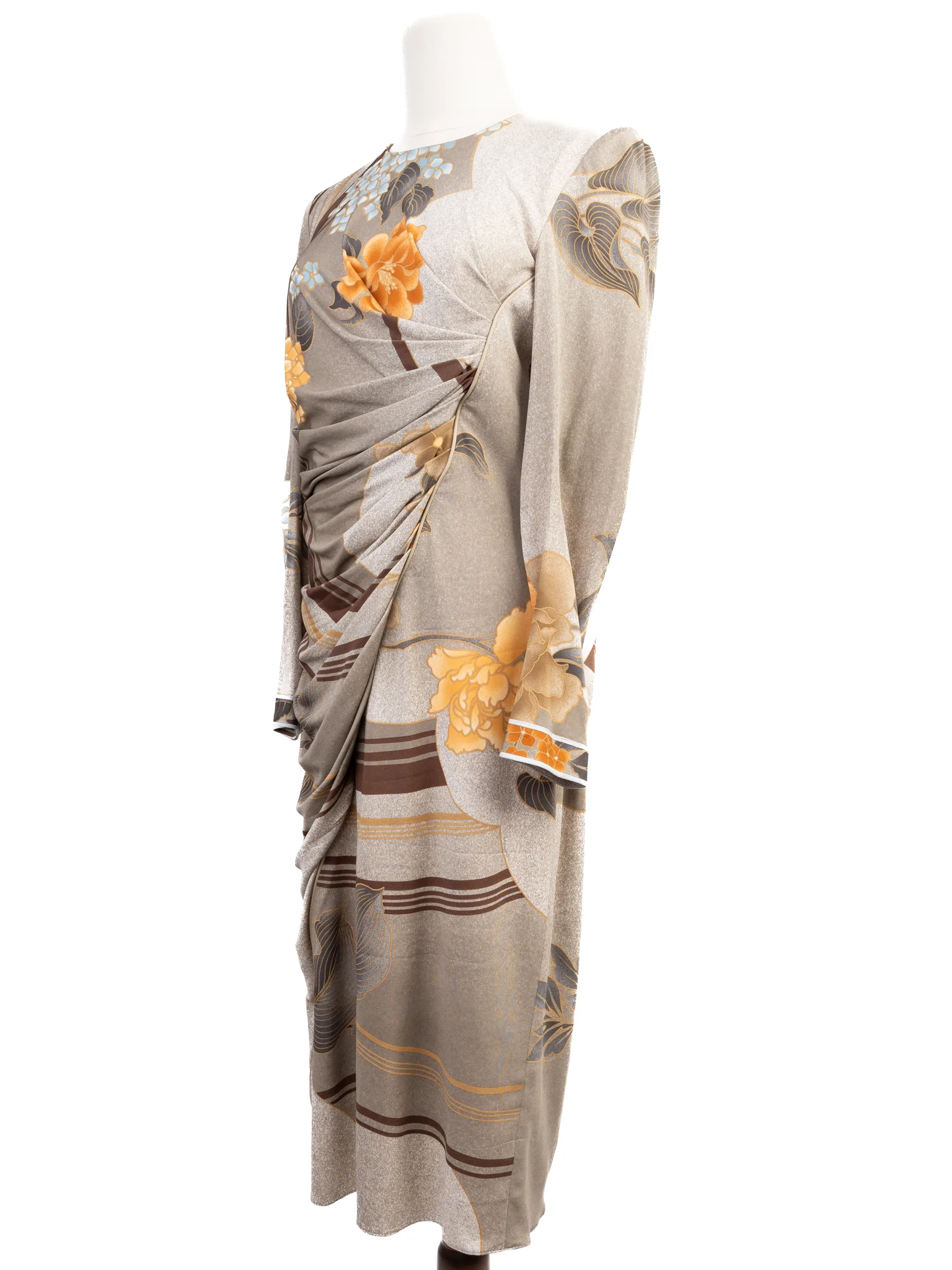 Leonard Silk Long Sleeve Dress — 3