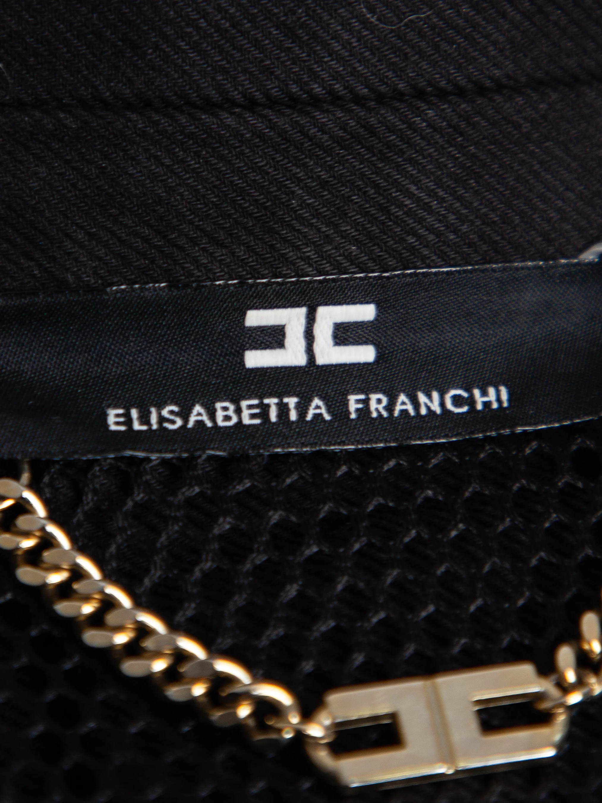 Elisabetta Franchi Black Polyester Trench Coat — 2