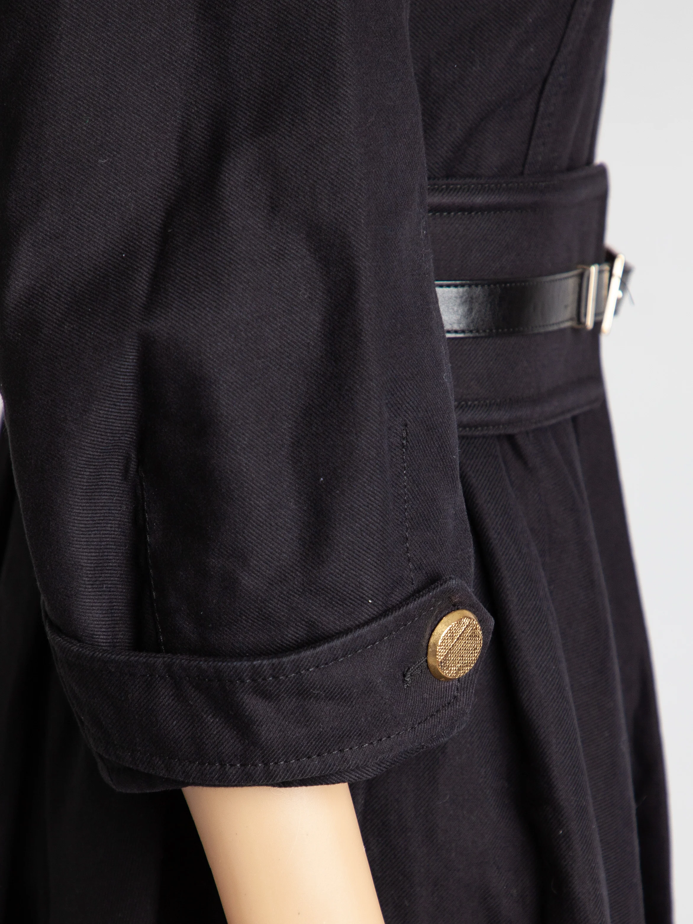 Elisabetta Franchi Black Polyester Trench Coat — 3