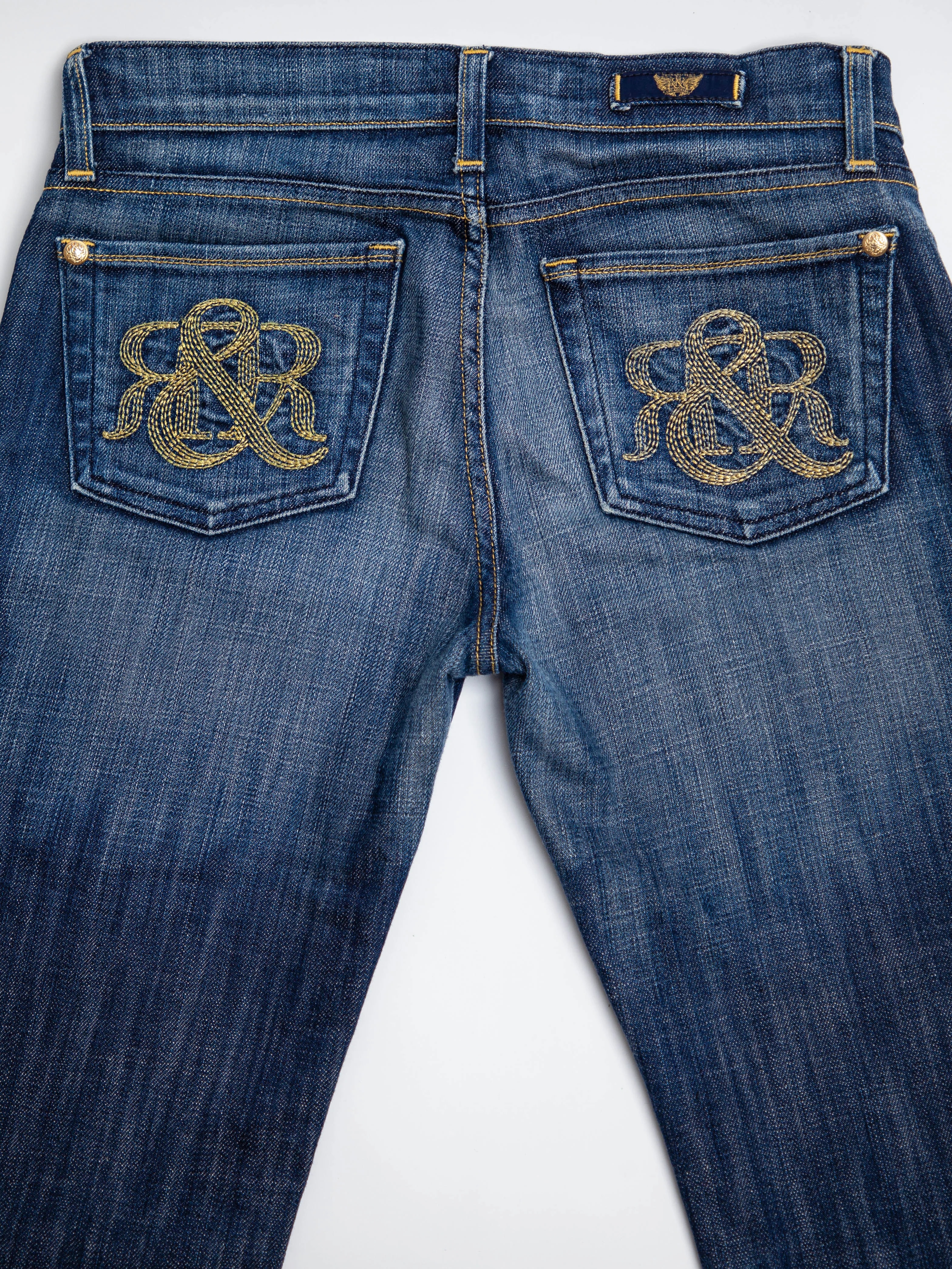 Rock &Republic Blue Cotton Flare Jeans — 3