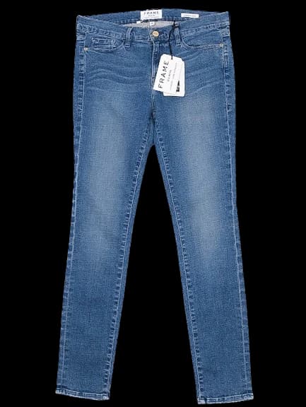 Frame Blue Cotton Skinny Jeans