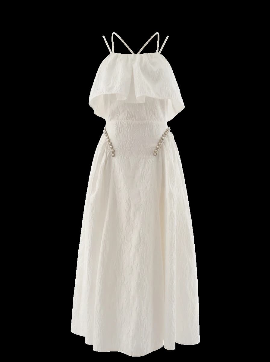 Self-portrait White Polyester Evening — photo 1