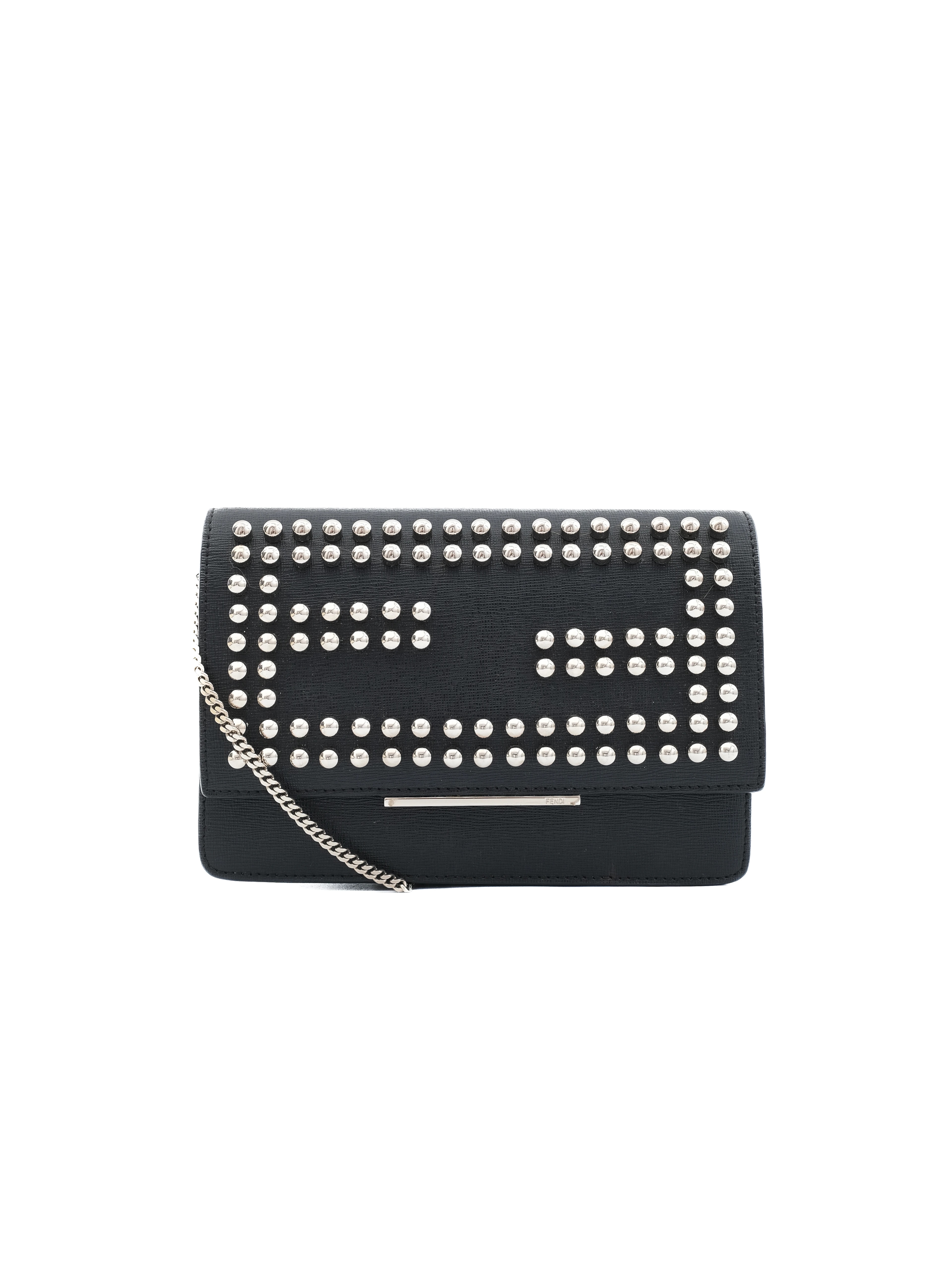 Fendi Black Leather Evening Bag — 2