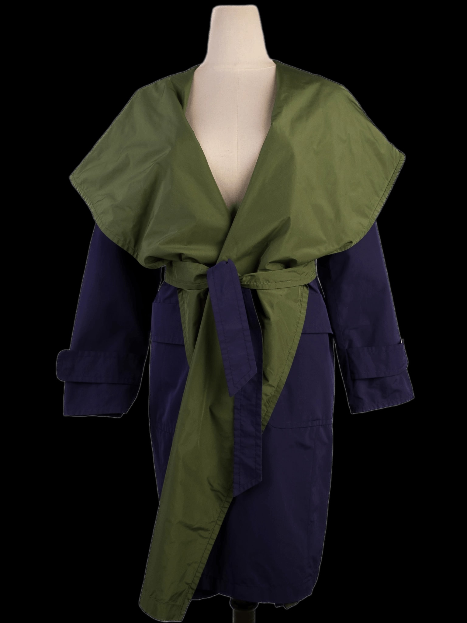 Max Mara Blue Polyester Coat — 2