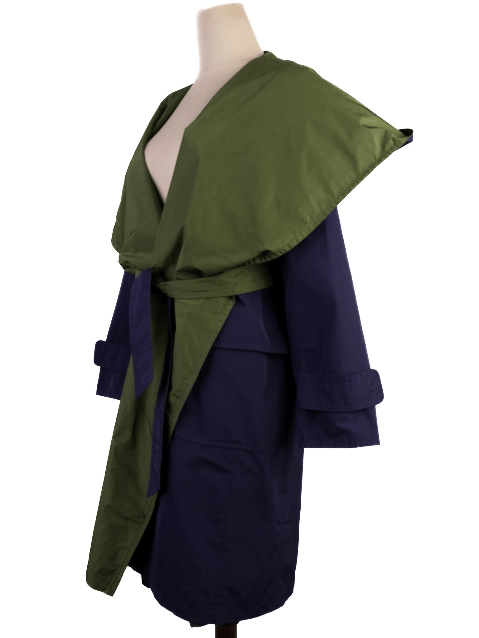 Max Mara Blue Polyester Coat — 3