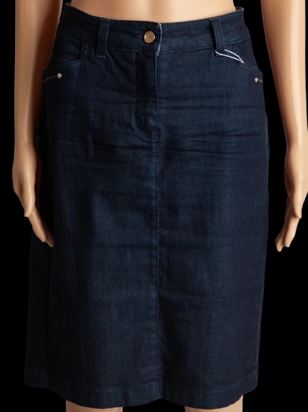 Trussardi Blue Cotton Denim Skirt — 1