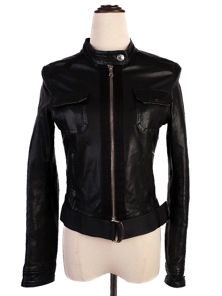 Dolce Gabbana Black Leather Jacket — 3