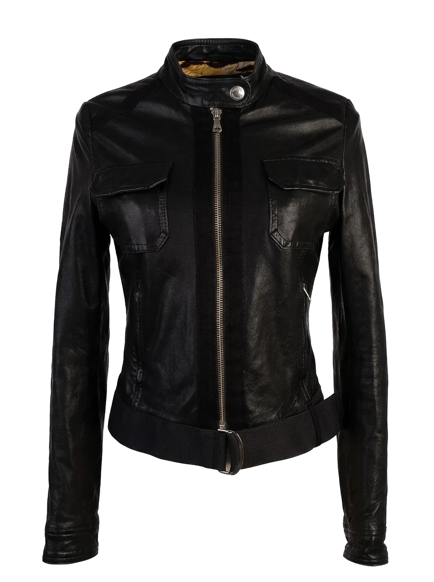 Dolce Gabbana Black Leather Jacket — 1