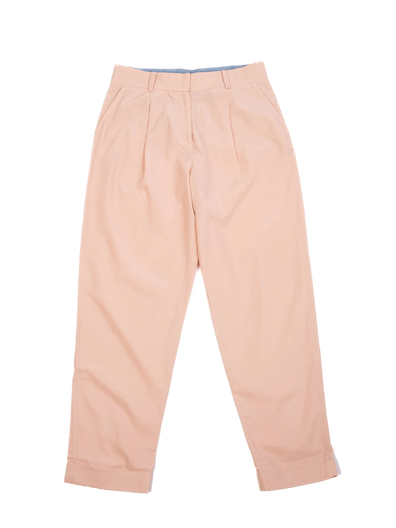Cos White Polyester Casual Trousers — 2
