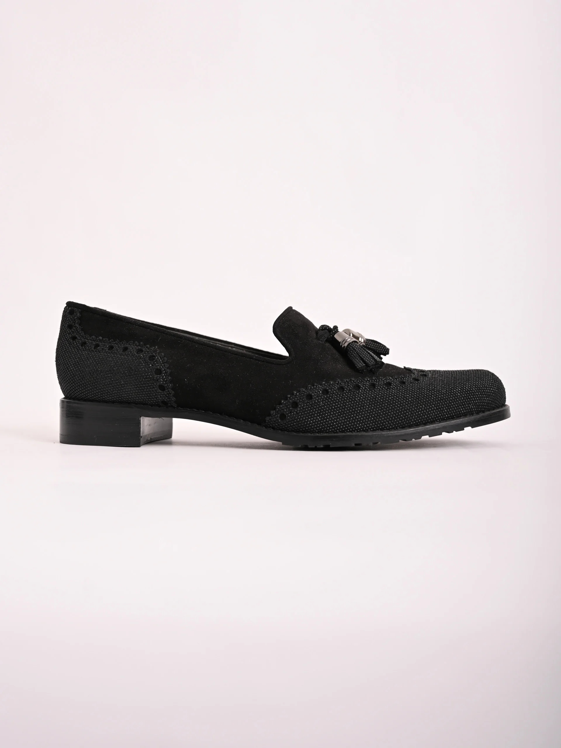 Stuart Weitzman Black Nubuck Flat Shoes — 3
