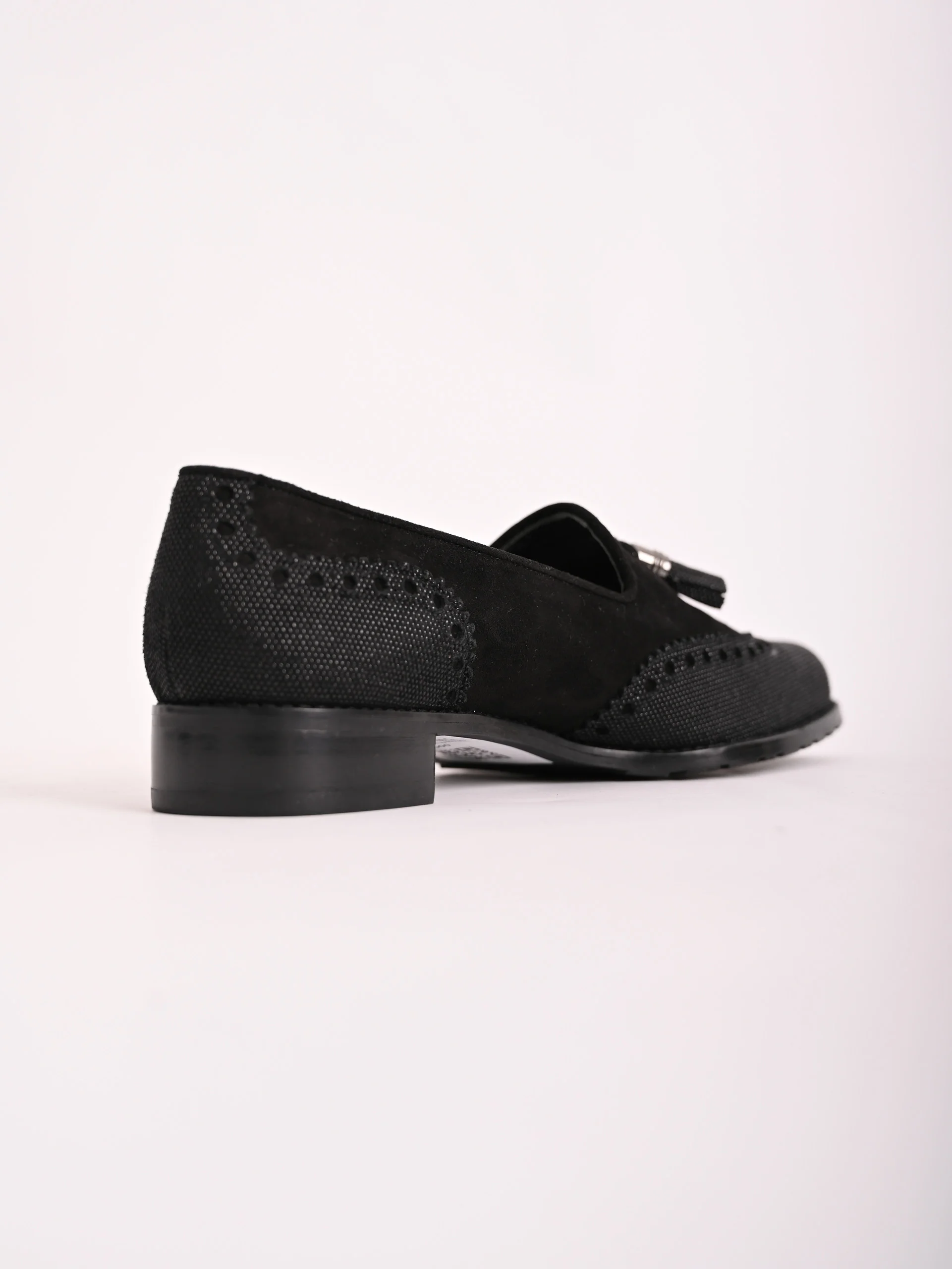 Stuart Weitzman Black Nubuck Flat Shoes — 2