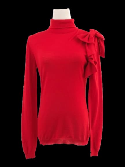 Valentino Red Wool Turtleneck