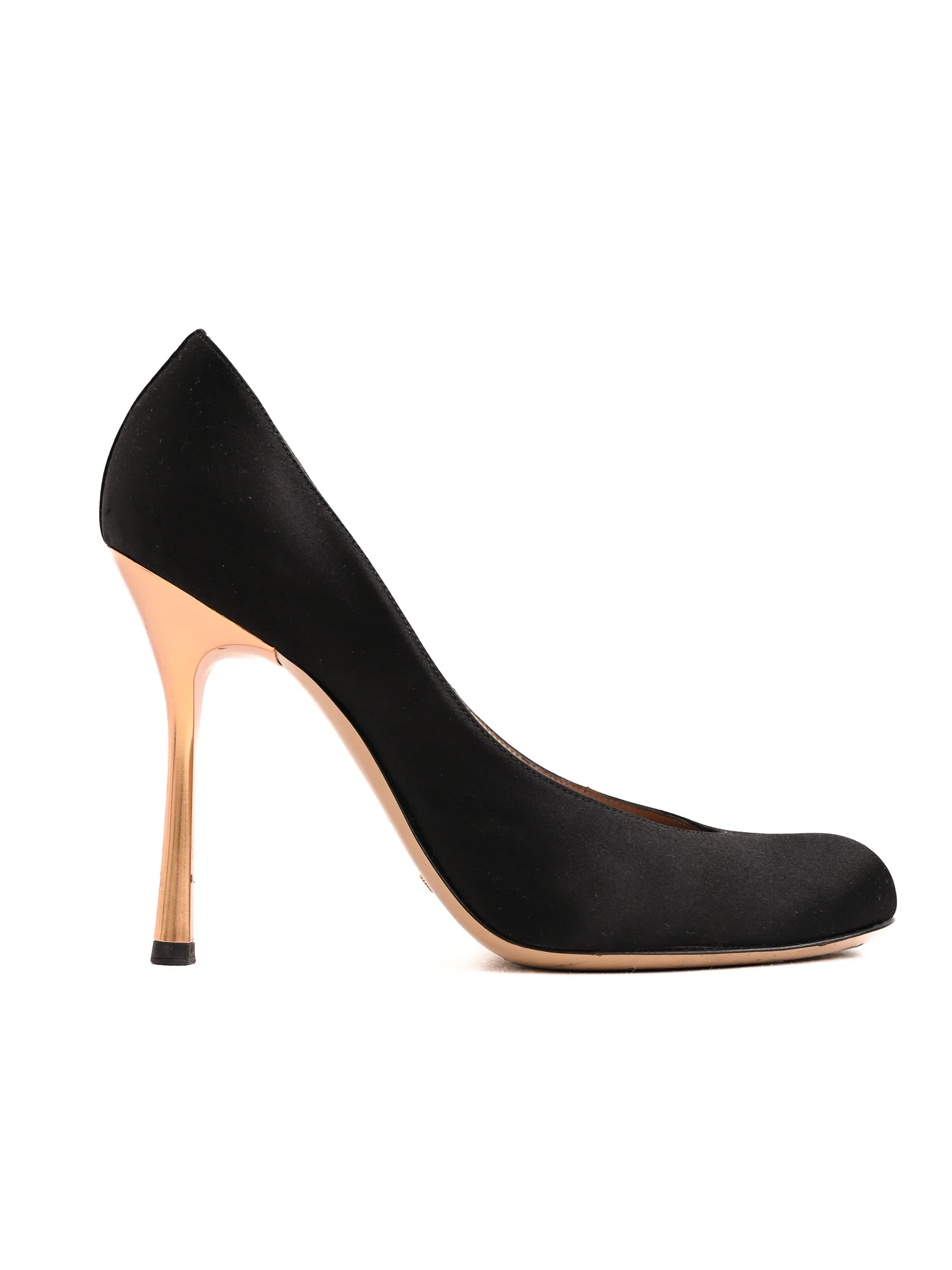 Emporio Armani Black Leather High Heel Pumps — 2