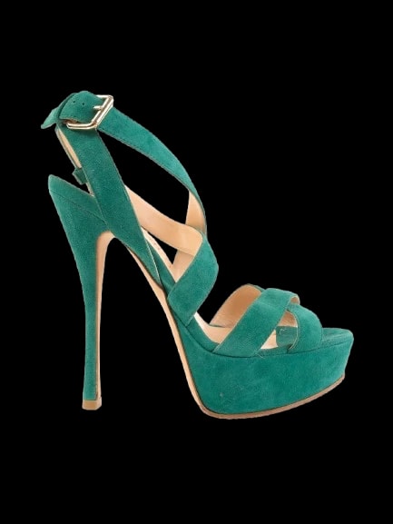 Ballin Blue Leather Sandals — 1