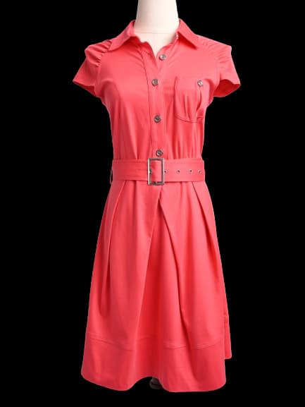 Pinko Red Cotton Casual Dress — photo 1