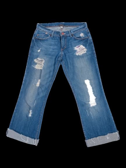 Armani Exchange Blue Cotton Straight Jeans — photo 1