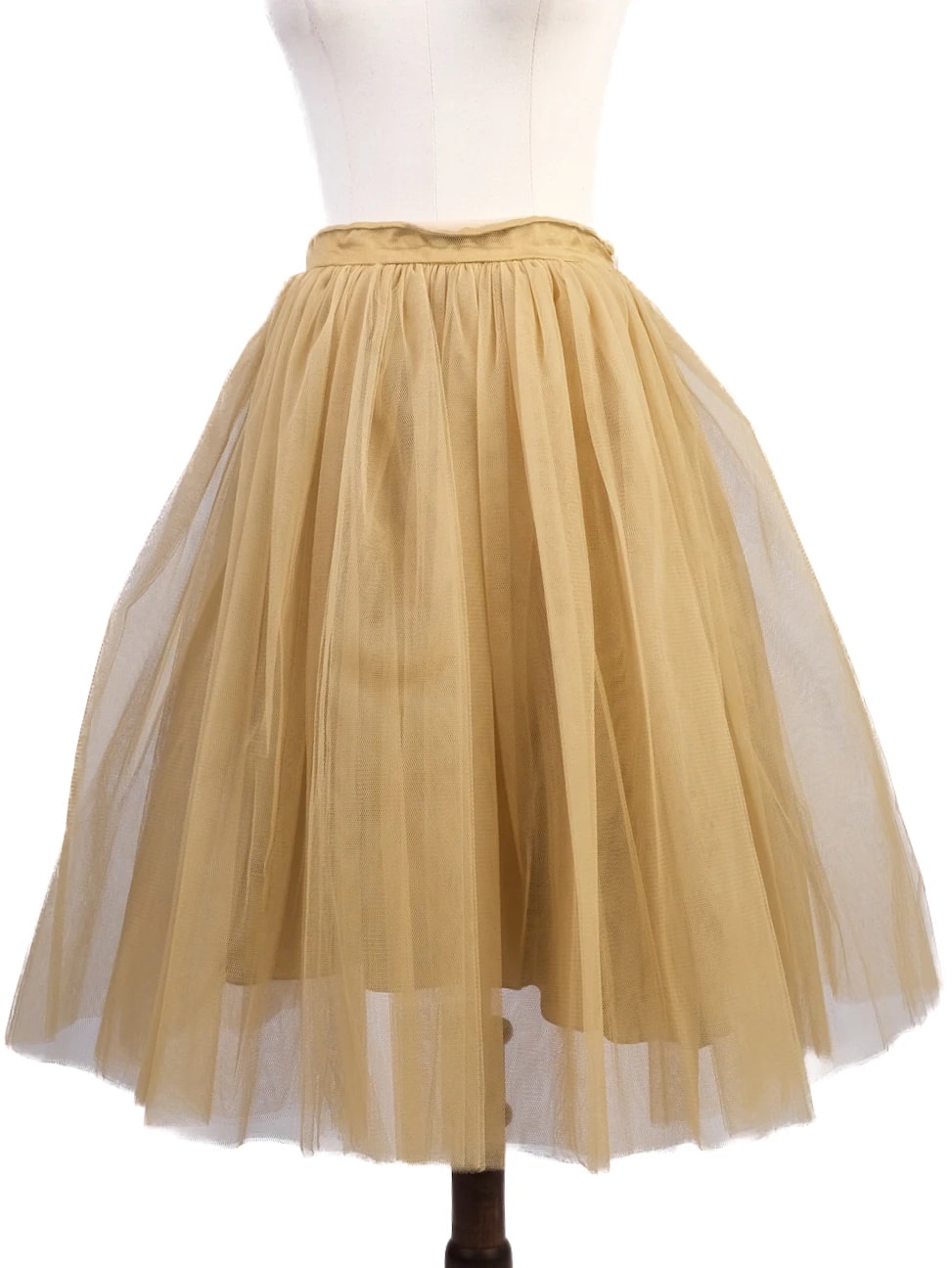 Au Jour Le Jour Yellow Nylon Full Skirt — 3