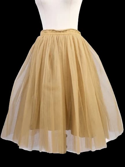 Au Jour Le Jour Yellow Nylon Full Skirt — photo 1