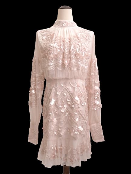 Karen Millen Pink Nylon Long Sleeve Dress — photo 1