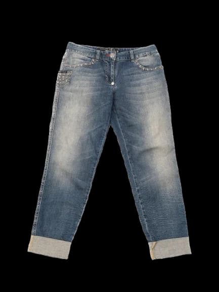 Phillipp Plein Blue Cotton Tapered Jeans — photo 1