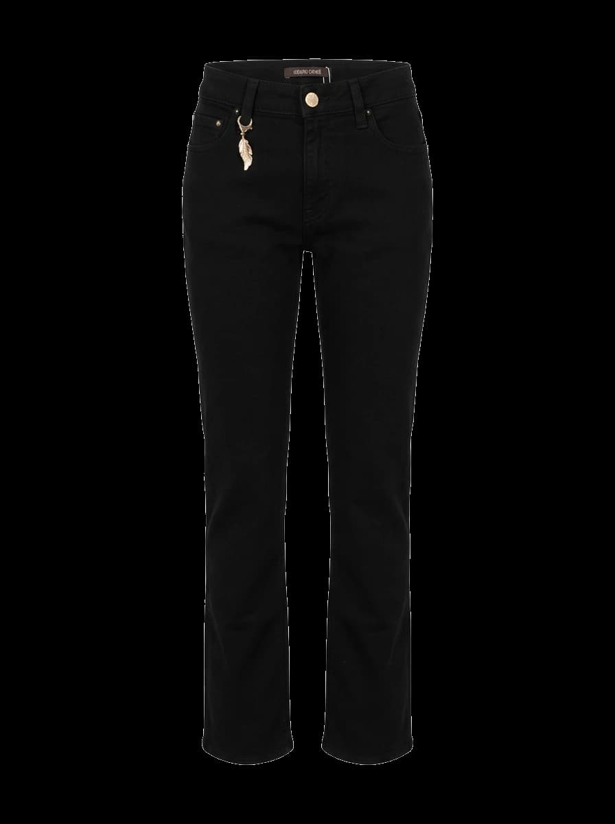 Roberto Cavalli Black Cotton Straight Jeans — photo 1