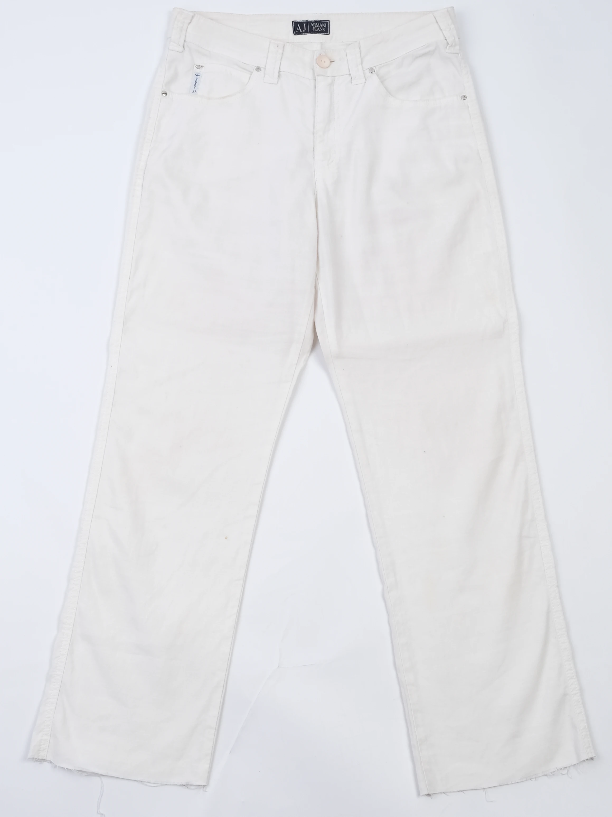 Armani Jeans White Cotton Trousers — 2