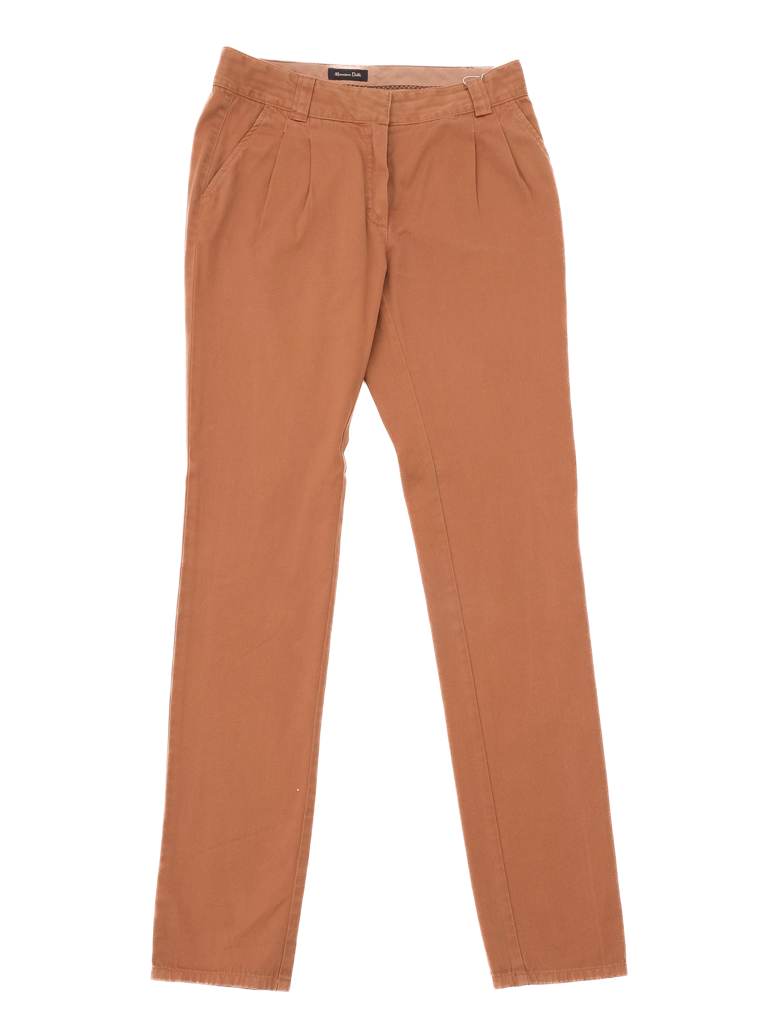Massimo Dutti Orange Cotton Trousers — 2